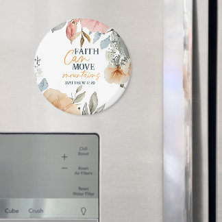 Imán Floral Faith Can Move Mountains