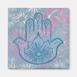 Imán Floral Hamsa Magnet