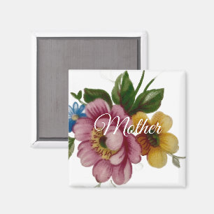 Imán Floral Inspirado en Porcelana