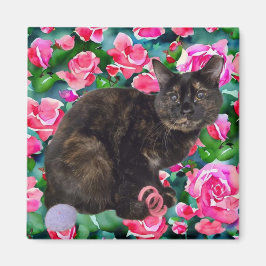 Imán Floral Kitty