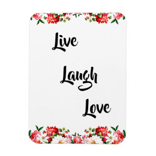 Imán Floral "Live, Laugh, Love" Elegante