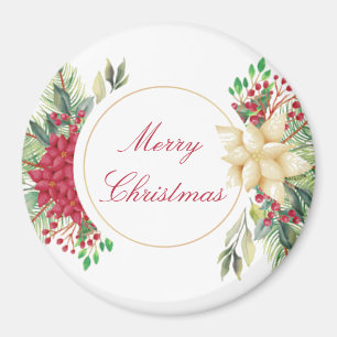 Imán Floral Navidad vintage