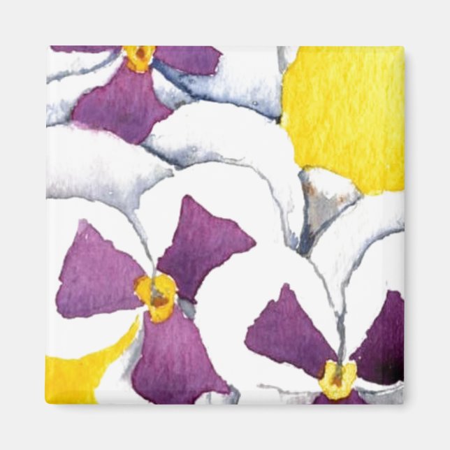 Imán floral "Pansy #4" (Frente)