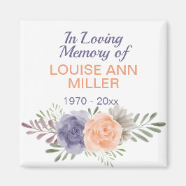 Imán Floral Peony Memorial In Loving Memory Of