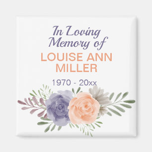 Imán Floral Peony Memorial In Loving Memory Of