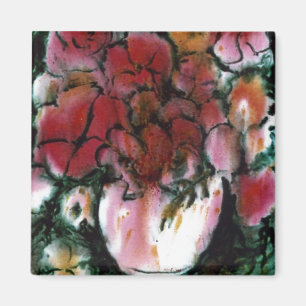 Imán floral "Pink Vase"