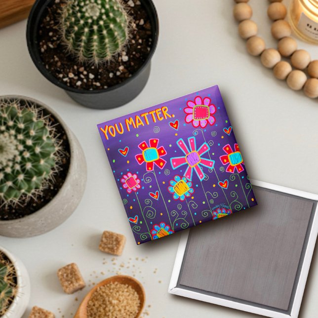 Imán Floral Púrpura Importa. Inspirador. Moderno. (Subido por el creador)