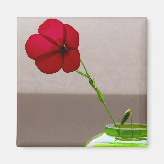 Imán Floral roja (Frente)