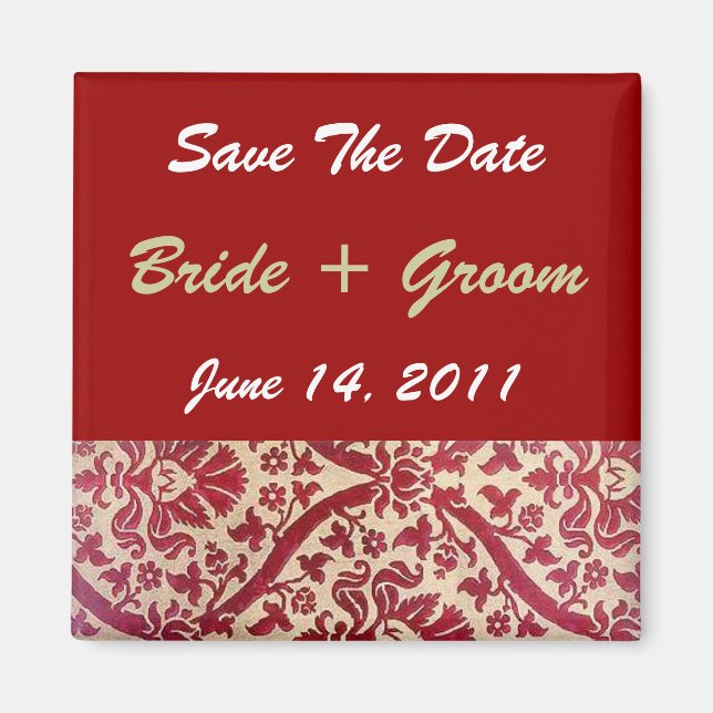 Imán Floral roja (Frente)