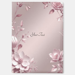 Imán floral rosa delicado