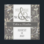 Imán Floral Sprigs Inespiritualidad Moderna Sencilla El<br><div class="desc">Este elegante imán Mr. y Mrs. boda presenta los nombres de las parejas y la fecha de boda. Un gran imán para un favor o guardar el recordatorio de fecha. Se ha creado con algunas escarabajas florales de bonito, espeluznantes y mudas a mano. El moderno diseño neutro tiene un aspecto...</div>