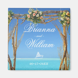 Imán Floral Summer Beach Wedding Gate Salva la fecha