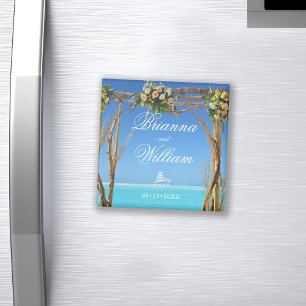 Imán Floral Summer Beach Wedding Gate Salva la fecha