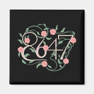 Imán Floral sutil Anti Trump 8647 86 47 Boho