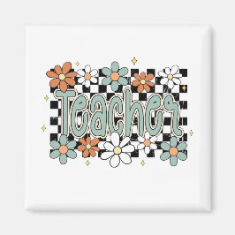 Imán Floral Teacher Magnet