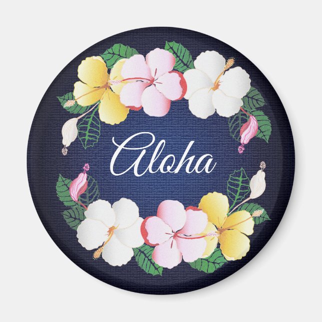 Imán Floral tropical hawaiana (Frente)