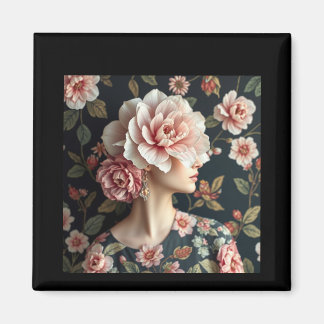 Imán Floral Woman Art - Vive la vida en plena floración