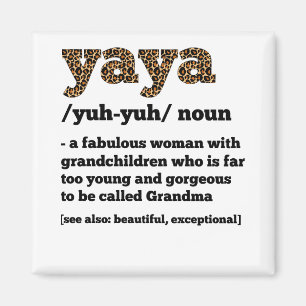 Imán Floral Yaya Definición Abuela del Día de la Madr