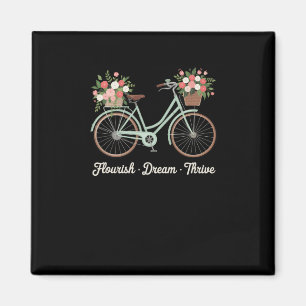 Imán Florecer Sueño Prosperar Floral Bicicleta Trump Su