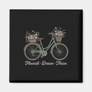 Imán Florecer Sueño Prosperar Floral Bicicleta Trump Su