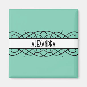 Imán floreciente de marfil deco