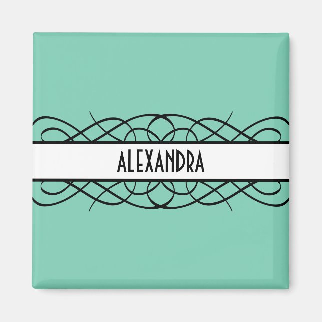 Imán floreciente de marfil deco (Frente)