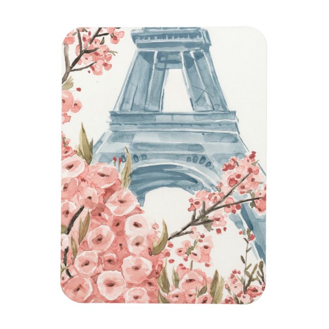 Imán Florecimiento del cerezo en París (Vertical)