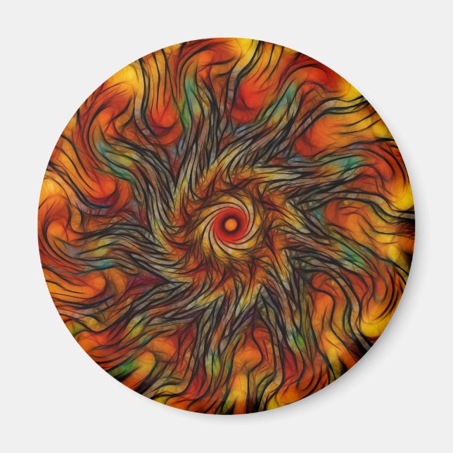 Imán Florecimiento del fuego (imán) (Frente)