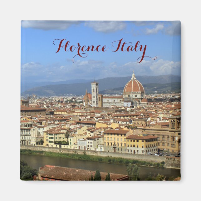 Imán Florence Italy skyline Travel Magnet (Frente)
