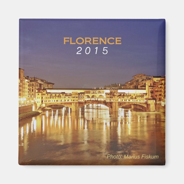 Imán Florence Italy Travel Souvenir Magnet Change Year (Frente)
