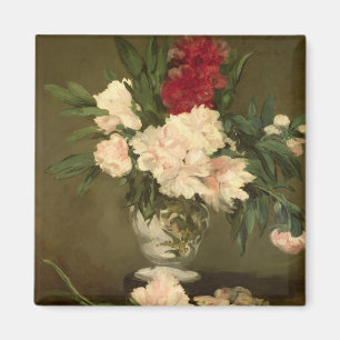 Imán Florero de Manet el   de Peonies en un pequeño