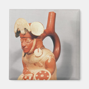 Imán Florero del estribo de Mochican en la forma de a