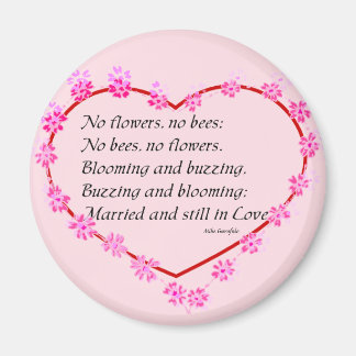 Imán Flores Abejas Amor Magnet
