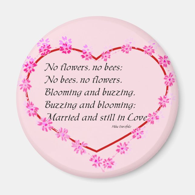 Imán Flores Abejas Amor Magnet (Frente)
