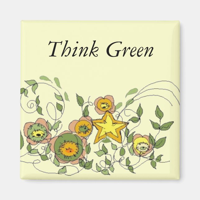 Imán Flores abstractas (Frente)