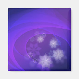 Imán Flores Abstractas En Fondo Indigo Doblado