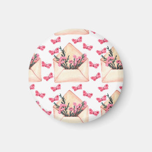 Imán Flores acuarelas en sobres: patrón sin costura