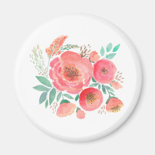 Imán Flores acuarelas, ramo.