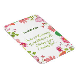 Imán Flores acuáticas en el 25° aniversario de la relig