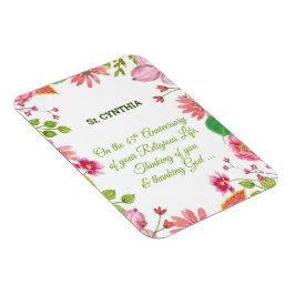 Imán Flores acuáticas en el 45° aniversario de la relig