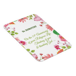 Imán Flores acuáticas en el 55º aniversario de la relig