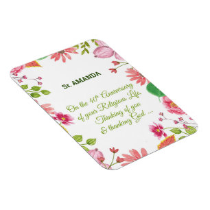 Imán Flores acuáticas religiosas en el 40° aniversario