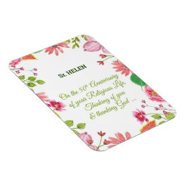 Imán Flores acuáticas religiosas en el 50° aniversario 