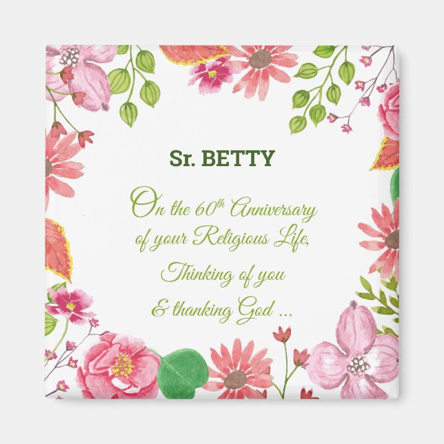 Imán Flores acuáticas religiosas en el 60° aniversario  (Frente)