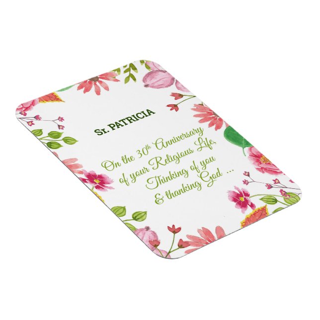 Imán Flores acuáticas religiosas Nun 30 años (Lado Derecho)