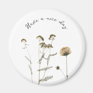 Imán Flores adorables con texto personalizable