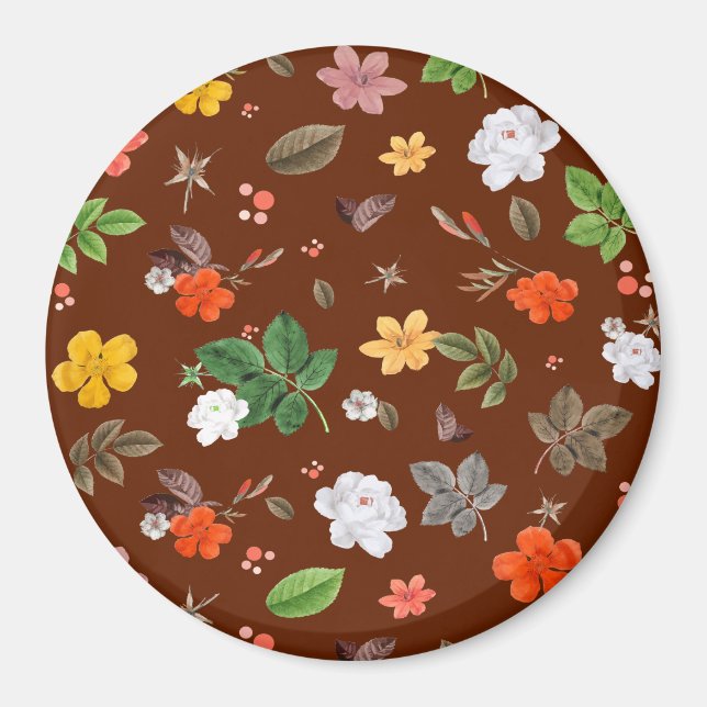 Imán Flores amarillas y rosas blancas 12 (Frente)