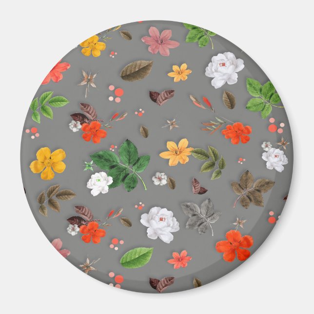 Imán Flores amarillas y rosas blancas 16 (Frente)