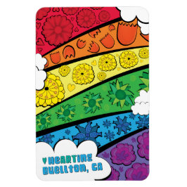 Imán - Flores arcoiris - Buellton.Art