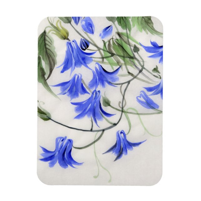 Imán Flores azules (Vertical)